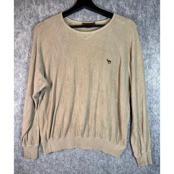 Camel Cigarettes Vintage Boston Traders Long Sleeve Tan Sweater - M/L - Picture 1 of 8